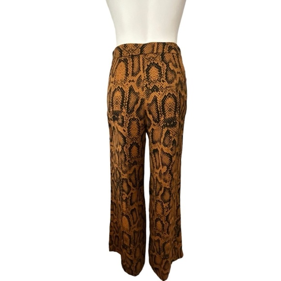 Zara Snake Print Wide Leg High Waisted Pant Bloggers Fave Nwot - Picture 15 of 15